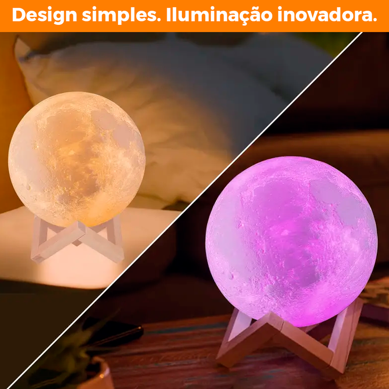 Lámpara Luna Recargable con Control Remoto