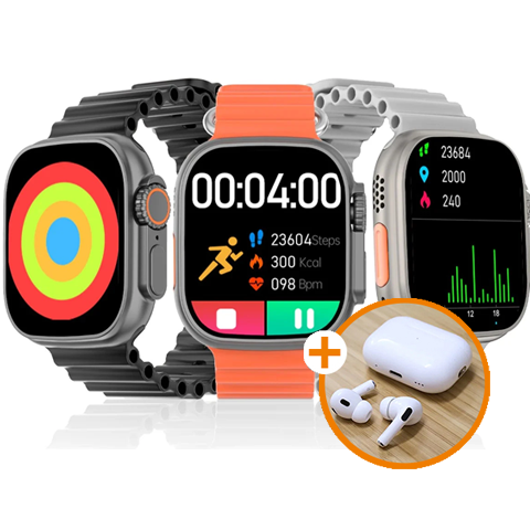 Combo Smartwatch X8 Ultra + Mini Audífonos Pro S2